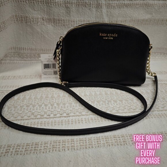 kate spade Handbags - Kate Spade Black Leather Crossbody – Timeless Style, Brand New!